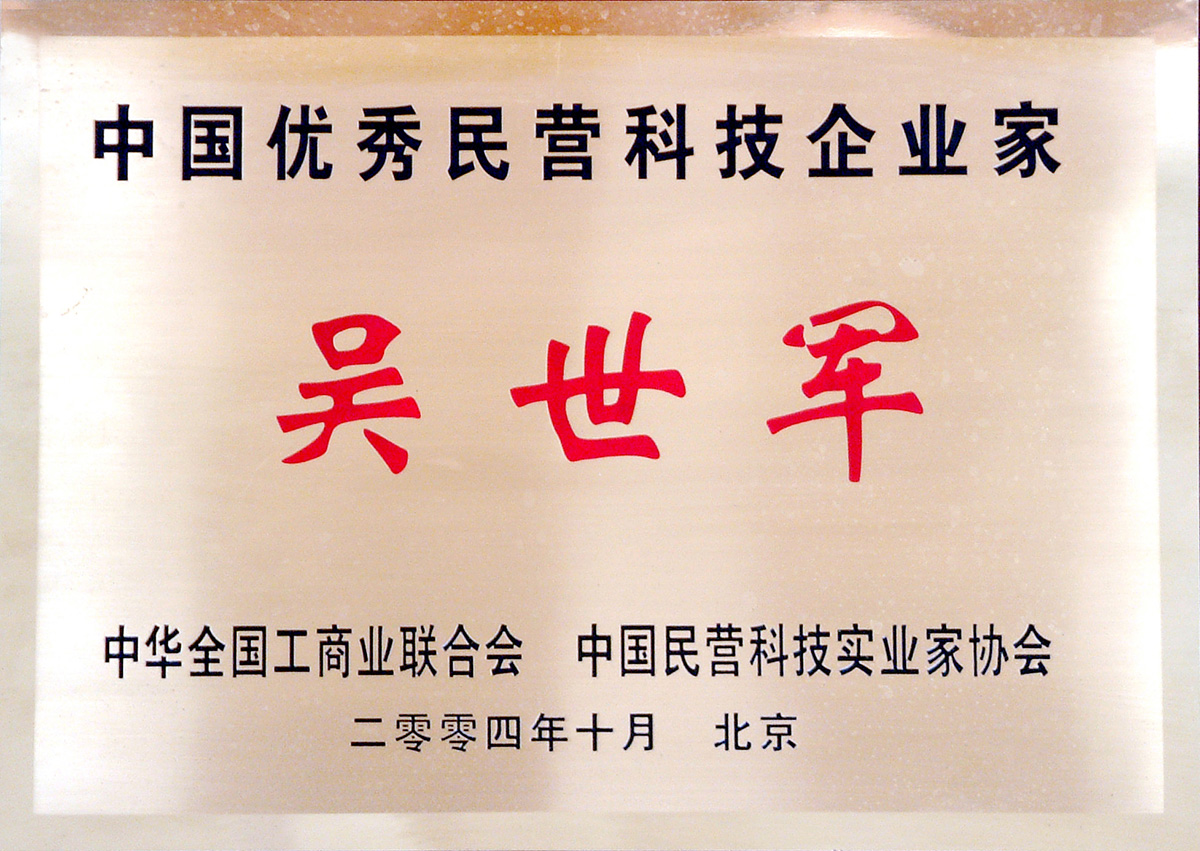 中國優秀民營科技企業家